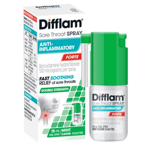 Difflam Sore Throat Spray Anti Inflammatory Forte Difflam