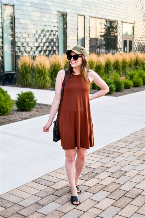 Summer To Fall How To Style A Chocolate Brown Dress