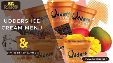 Udders Ice Cream Menu Price List Singapore Updated 2024