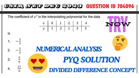 Csir Net Dec Numerical Analysis Solution Question Id