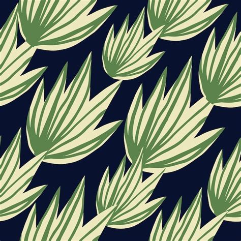 Premium Vector Doodle Leaves Seamless Pattern Hand Drawn Leaf Fabric