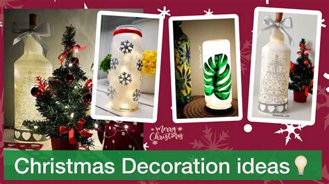 Easy And Affordable Christmas Decoration Ideas💡🎄 Diy Bottle Art For Christmas Decoration Youtube