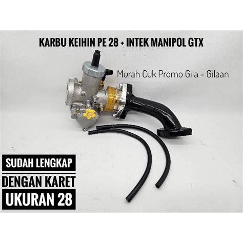 Jual Intek Intake Manifold Miring Manipol GTX Karbu Keihin PE 28