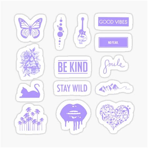 Pastel Purple Pack Sticker For Sale By Kimran611 Redbubble