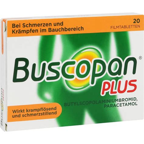 BUSCOPAN plus 10 mg 500 mg Filmtabletten 20 Stück PZN 2483617