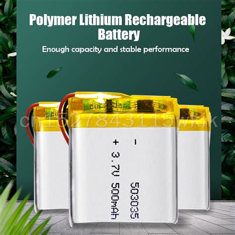 503035 Lithium Polymer Battery 500MAh 3 7V Volt Li Po Rechargeable