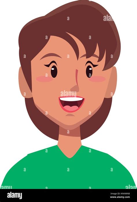 Young Woman Face Smiling Stock Vector Image And Art Alamy