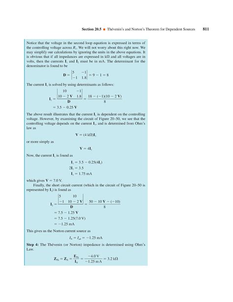 Circuit Analysis 70 Section 20 Thévenins and Nortons Theorem for