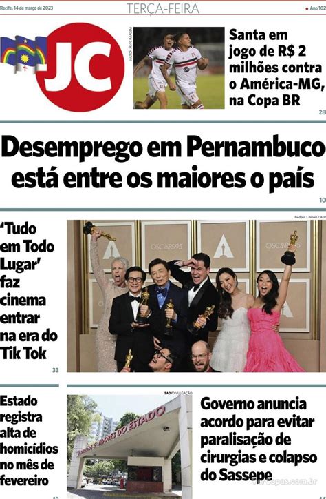 Capa Jornal Do Commercio Segunda De Janeiro De