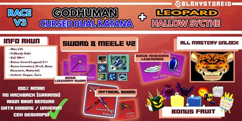 Buy Akun Akun Blox Fruit Godhuman Leopard Cdk Hallow Scythe