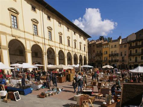 Italy, Tuscany, Arezzo, Arezzo Antiques Fair - Editorial Stock Image ...