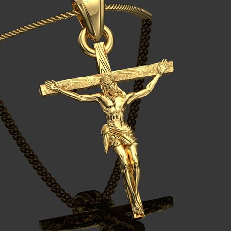 Crucifix Cross Gold Pendant