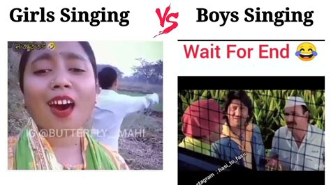 Girls Singing Vs Boys Singing 🔥op Next Level Girl Vs Boy Youtube