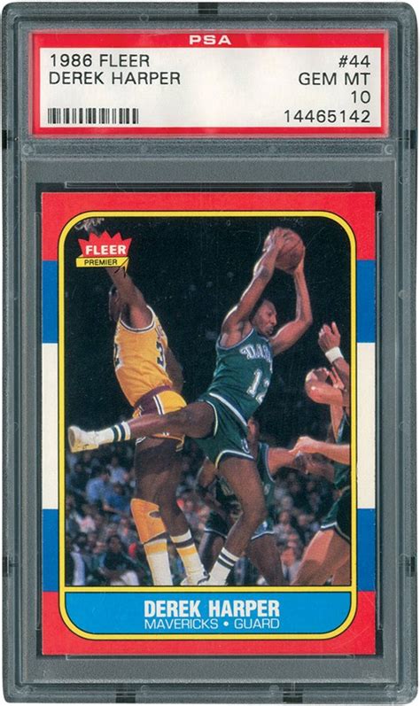 1986 Fleer 44 Derek Harper PSA GEM MINT 10 The 86 Fleer PSA 10 Set