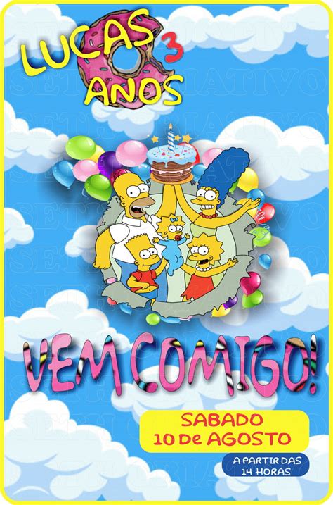 Convite Digital The Simpsons Elo Produtos Especiais