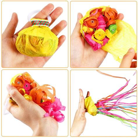 Boomwow 6m No Mess Colorful Paper Party Streamers With Handle Yellow Cover