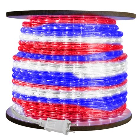 3/8 inch LED Red, White, Blue Rope Light