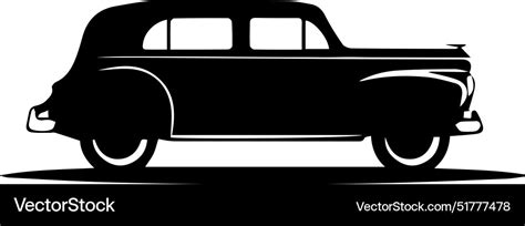 Classic Car Silhouette Royalty Free Vector Image