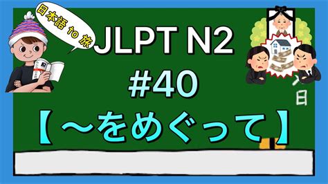 N2文法 40【〜をめぐって】 Youtube