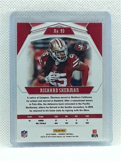 Richard Sherman 2019 Panini Phoenix Football 93 San Francisco