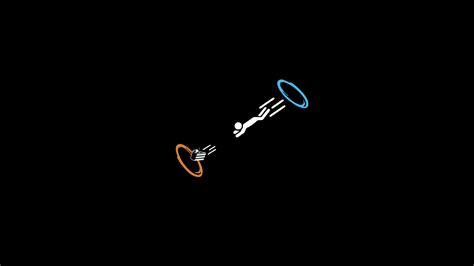 #4516443 #black background, #Portal (game), #simple background, #simple ...