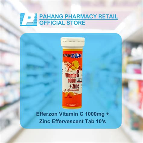 Efferzon Vitamin C 1000mg Zinc Effervescent Tab 10 S Lazada