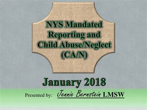 Ppt Nys Mandated Reporting And Child Abuseneglect Can Powerpoint