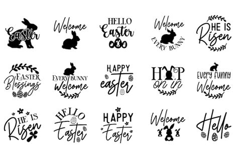 Premium Vector Easter Round Door Sign Svg Bundle Easter Sign Svg Bundle