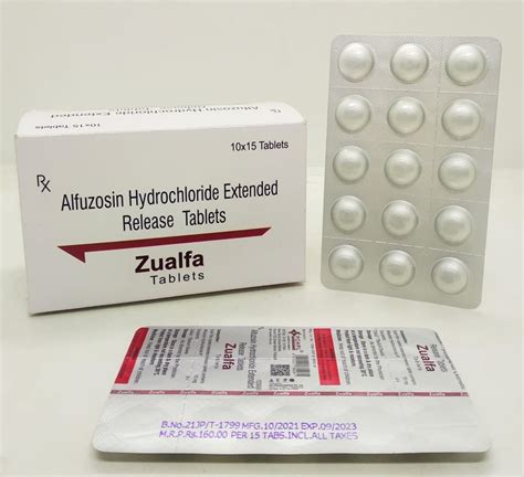 Alfuzosin Hcl Er Tablets 10 Mg Zualfa Pharma Franchise Psychocare