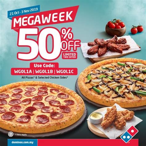 Domino S Pizza Mega Week Promotion 50 OFF 21 Oct 2019 3 Nov 2019