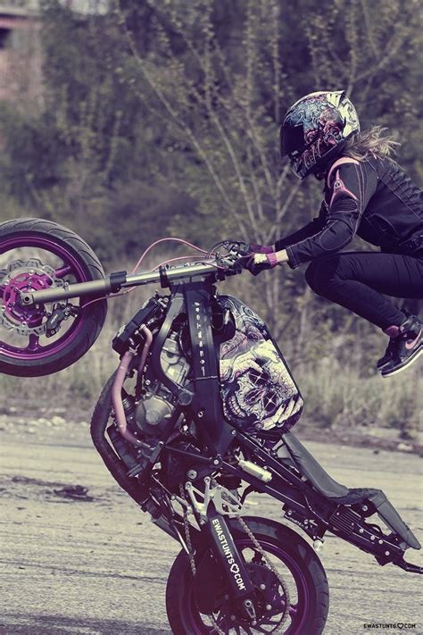 Icon Moto Stunt Bike Stunts Motorbikes Rider Female Passion