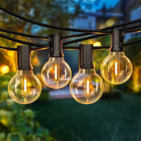 DAYBETTER 50ft Outdoor String Lights For Outside G40 Globe Patio