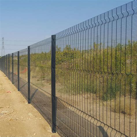 Powder Coated Anti Climb Fence Panels Mesh Anti Cut Clear View