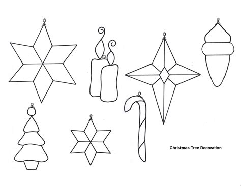 Simple Stained Glass Christmas Ornament Patterns Stained Glass