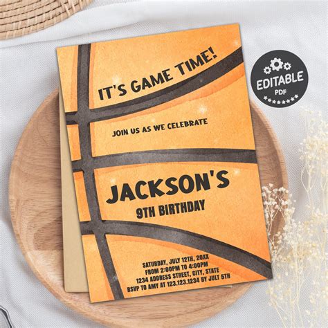 Basketball Banners Basketball Decorations Invitation Paper Birthday