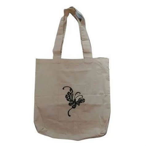 Handled Off White Printed Cotton Bag Capacity Kg At Rs Piece