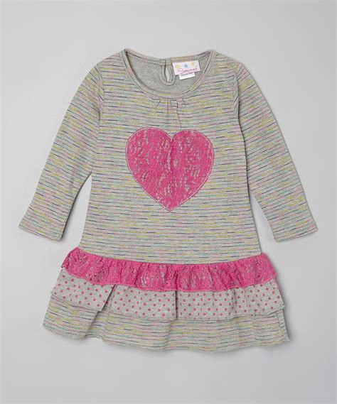 Another Great Find On Zulily Gray Pink Heart Ruffle Dress Infant