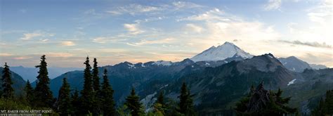 Panorama photo of Mt. Baker from Artist Point