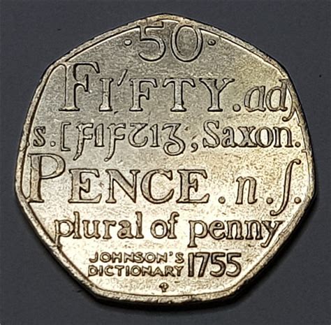 Samuel Johnson And The P Coin Johnson S Dictionary Coin Parade