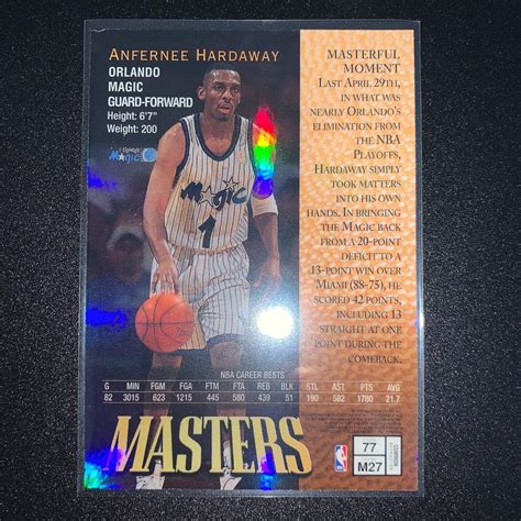 Yahoo Anfernee Hardaway Topps Finest Refrac