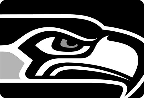 Seahawks Icon Logo Black And White Brands Logos