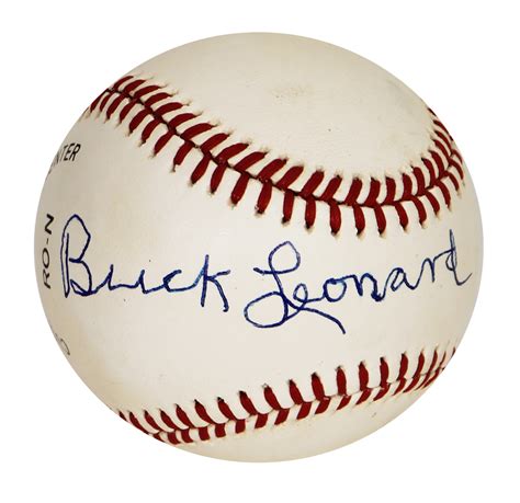 Lot Detail Buck Leonard Signed Official National League Baseball