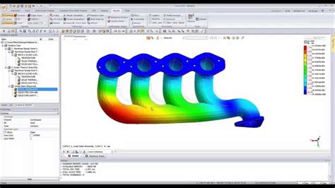 FEA Demo Thermal Stress Analysis On A Manifold Exhaust With Midas NFX