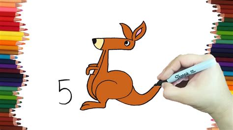 Como Dibujar Un Canguro A Partir Del Numero Dibujos Con Numeros