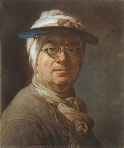 Artwork Replica Self Portrait With A Visor 1776 By Jean Baptiste