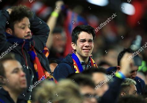 Barcelona Fan Left Crying End Game Editorial Stock Photo Stock Image