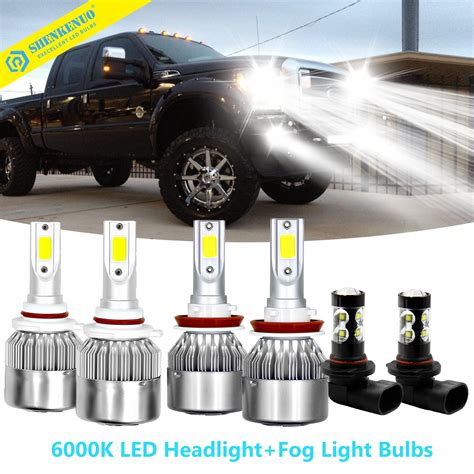 Pcs K Combo Led Front Headlight Bulbs Fog Light For Ford F