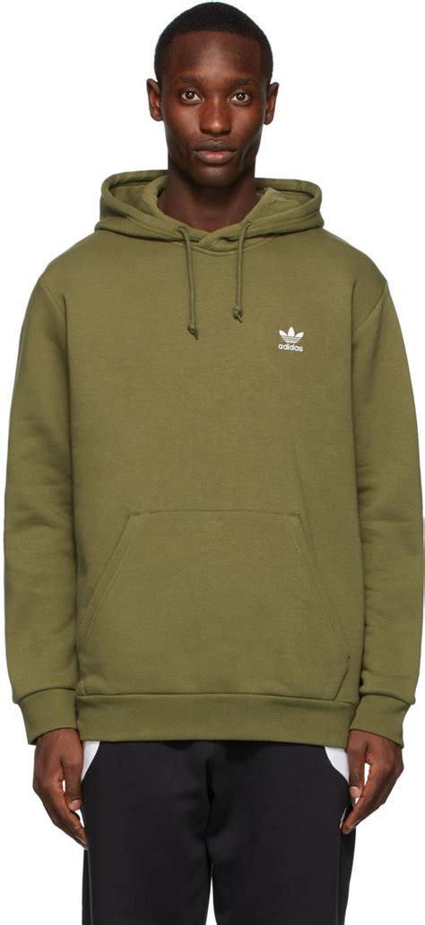 Adidas Originals Green Adicolor Essentials Trefoil Hoodie Adidas Originals