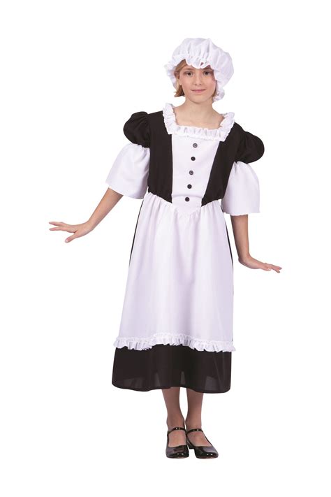 Pilgrim Peasant Girl Child Costume