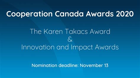 The Call For Nominations For Cooperation Canada Awards Is Now Open